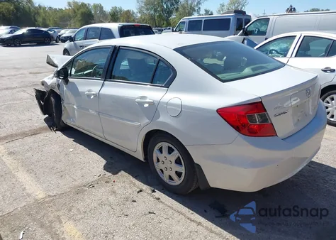 2012 Honda Civic Lx z USA, uszkodzony, nr VIN 19XFB2F53CE007345